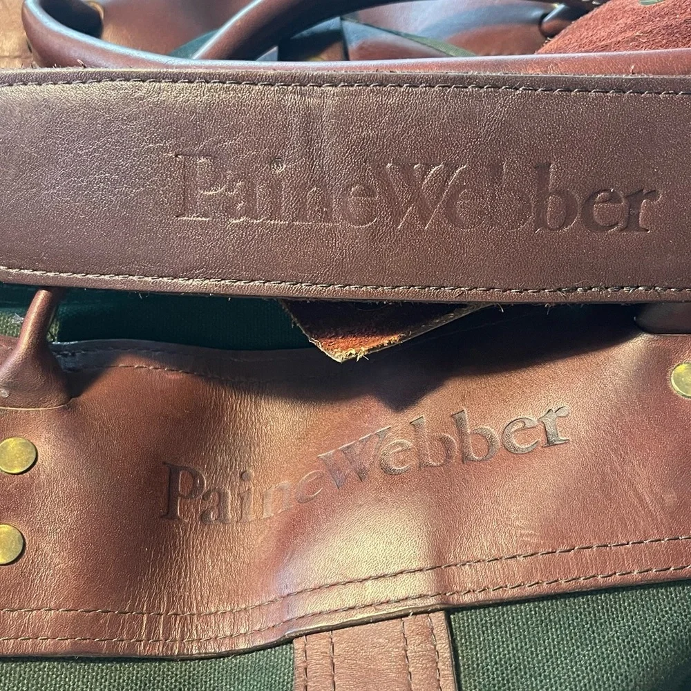 Orvis Battenkill Duffel Bag Forest Green Canvas Leather USA